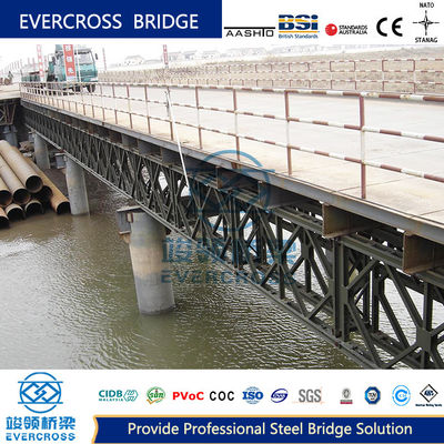 Buy HD200 Steel Bailey Bridge Double Rows Single Layer Reinforced DSR Double Lanes online manufacture
