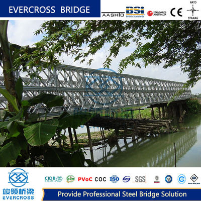 Buy Steel Construction Compact 200 Bailey Bridge Double Deck Q355B With Single Lane online manufacture