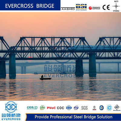 Buy Prefabricated Steel Truss Pedestrian Bridge With Painted Surface Composite Deck online manufacture