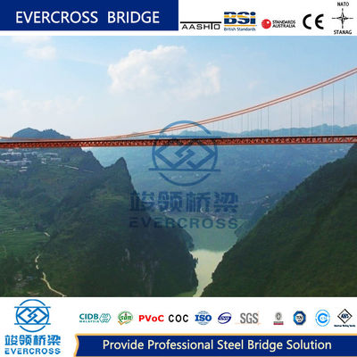 Buy Prefabricated Suspension Truss Bridge Steel Rope Bridge Easy And Fast Erection online manufacture