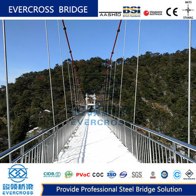 Buy Wind Resistance Steel Wire Suspension Bridge OEM / ODM Available online manufacture