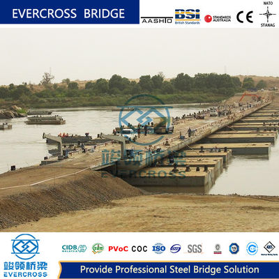 Buy Emergency Floating Pontoon Bridge Anti Corrosion Coatings Temporary Foot Bridge online manufacture