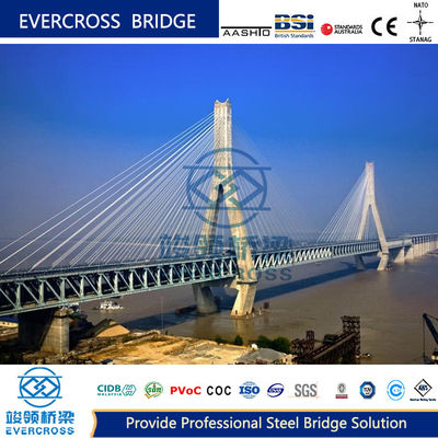 Buy Long Life Cable Straight Bridge Prefab Steel Bridges COC Certificate online manufacture