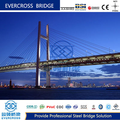 Buy Modular Steel Cable Tower Bridge Permanent Rigid Frame Large Span online manufacture