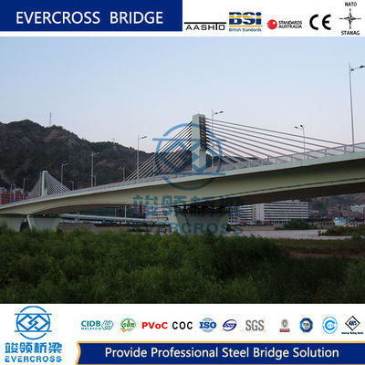 Buy Rigid Frame Cable Stayed Bridges Truss Steel Bridge Anti Rust Paint online manufacture