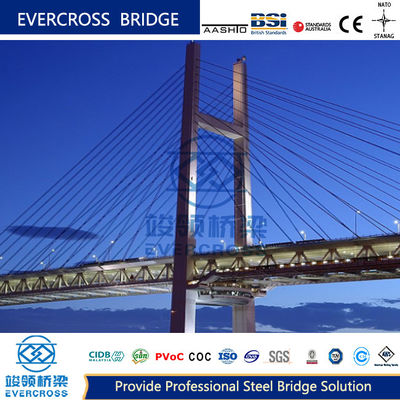 Buy Permanent Cable Suspended Bridge Custom Steel Truss Bridge High Strength online manufacture