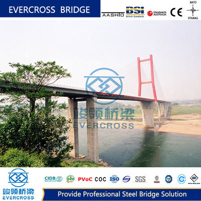Beli Diagonal Pedestrian Kabel Jembatan Jembatan Komposit Baja Besar online manufacture