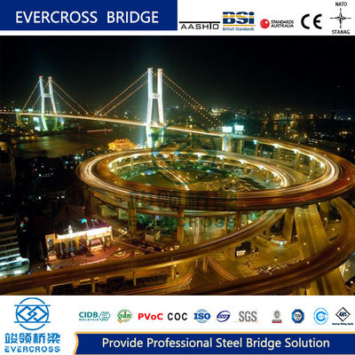 Buy Hot Dip Galvanized Steel Truss Cable Stayed Pedestrian Bridge Permanent online manufacture