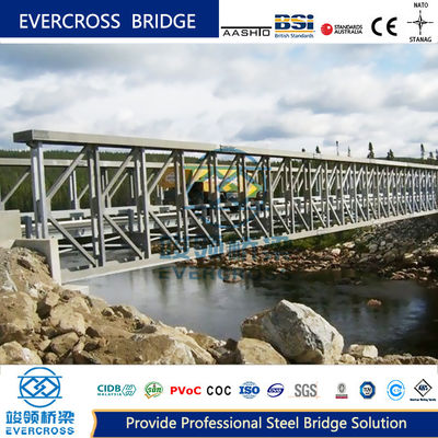 OEM Modular Steel Bridge System Truss Design Easy Assembly Long Service Life