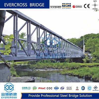 Double Lane Modular Steel Bridge Prefabricated Truss Bridge Fast Installed