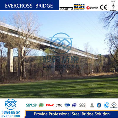 Simple Structure Steel Plate Girder Bridge Hot Dip Galvanized For Highway
