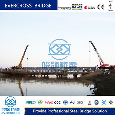 Prefabricated Steel Girder Type Bridge Heavy Capacity With Composite Deck