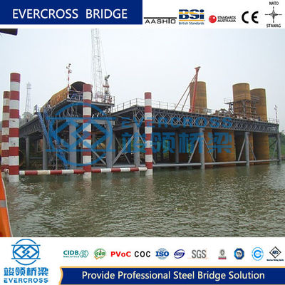 Bailey Type Temporary Trestle Bridge And Platform Steel Construction