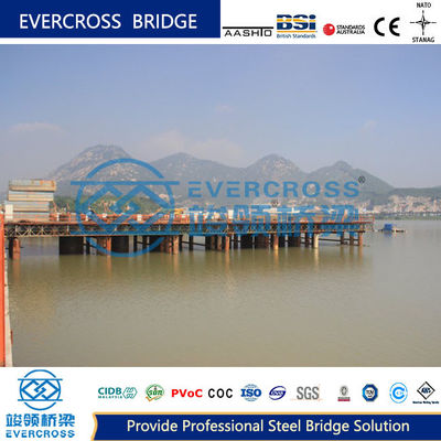 Prefabricated Steel Truss Pedestrian Bridge Bailey Type Platform With Large Load Capacity