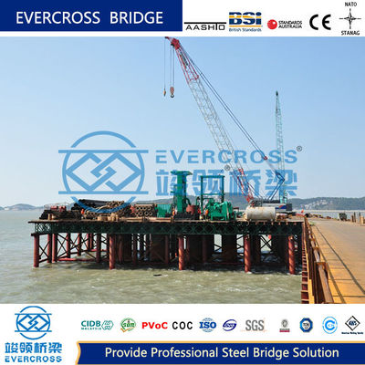 Customized Steel Deck Steel Truss Bridge Bailey Platform Long Fatigue Life