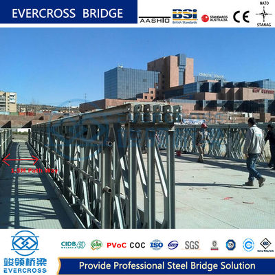 Modular Truss Steel Structures Bailey Type Bridge Strong For Emergency