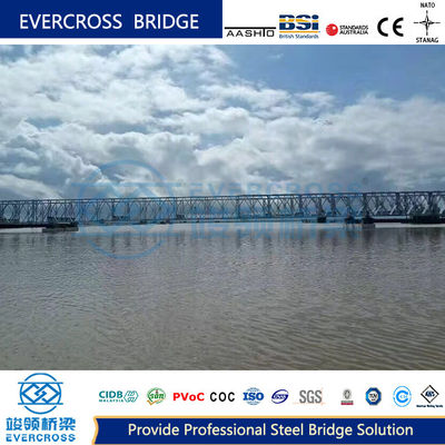 Fabricated Steel Deck Bailey Truss Bridge Convenient Disassembly
