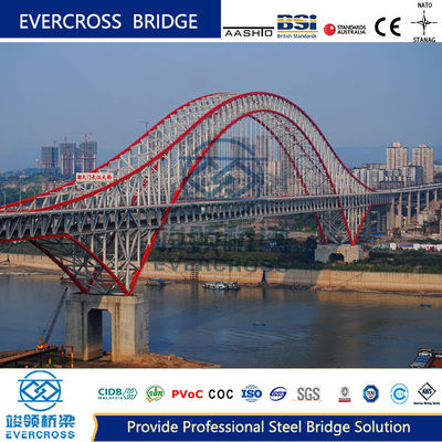Permanent Prefab Steel Arch Bridge Prefab Steel Bridges High Strength