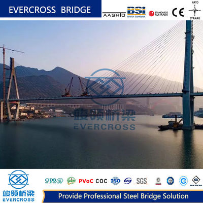 Composite Box Girder Bridge Prefabricated Steel Bridge OEM / ODM Available