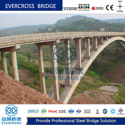 Single Span Steel Arch Bridge OEM Steel Concrete Composite Bridge
