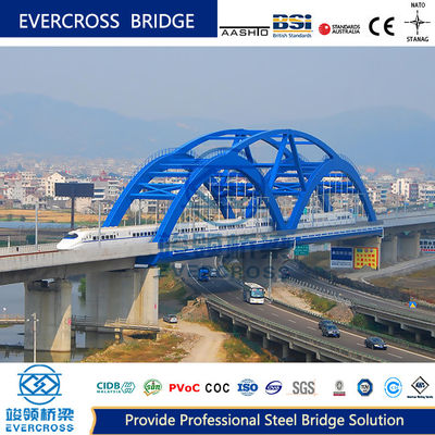 Easy Assembly Steel Truss Arch Bridge Large Span Big Loading Capacity