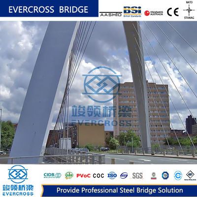 Customized Arch Steel Bridge Structural Steel Bridge With Painted Surface