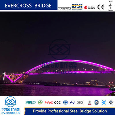 High Strength Steel Arch Bridge Long Life Temporary Steel Bridge