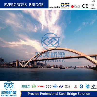 High Flexural Steel Truss Arch Bridge Upper Lower Middle Upper Bearing Type