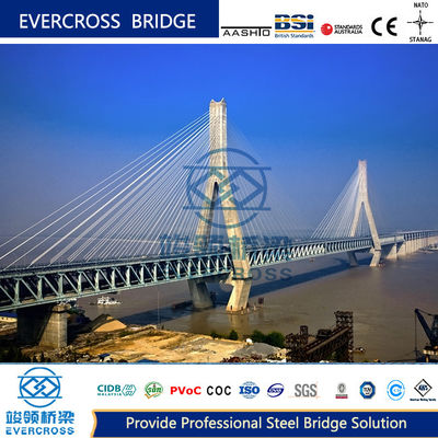 Concrete Decking Temporary Steel Bridge Truss Steel Bridge Weather Resistance