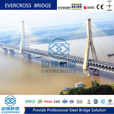 Large Span Prefabricated Steel Truss Bridge Simple Beam Bridge