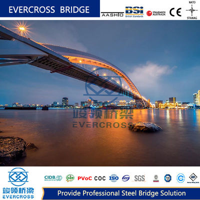 Concrete Deck Steel Rigid Frame Bridge Arch Type Bridge Middle Bearing Type
