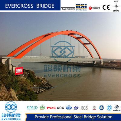 Heavy Duty Prefabricated Steel Arch Bridge Custom Steel Bridge For Roadway