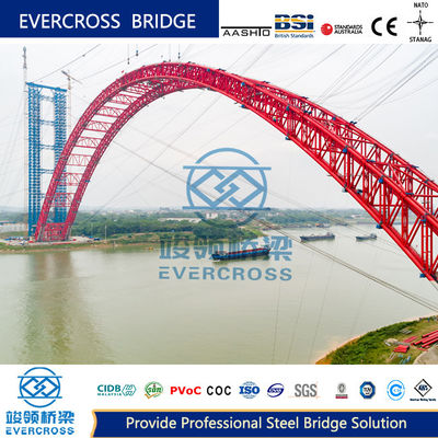 Easy Assembly Concrete Deck Steel Arch Bridge With Big Loading Capacity
