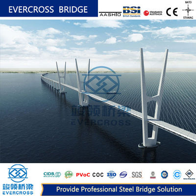 Heavy Load Suspension Type Bridge Structural Steel Bridge Custom Made