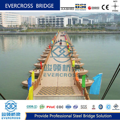 Heavy Loading Capacity Steel Floating Pontoon Bridge Economical