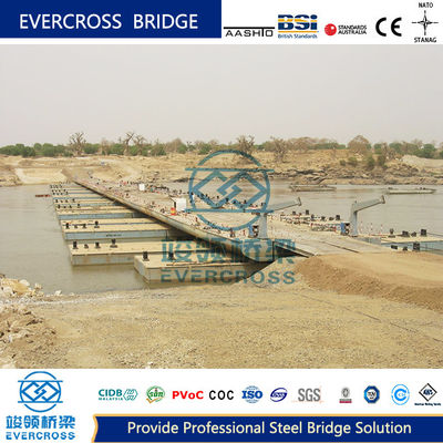 Flexible Military Floating Bridge Temporary Walking Bridge Reusable