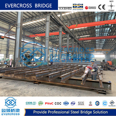 Large Span Steel Bridge Structure Heavy Loading  Bridge Steel Truss